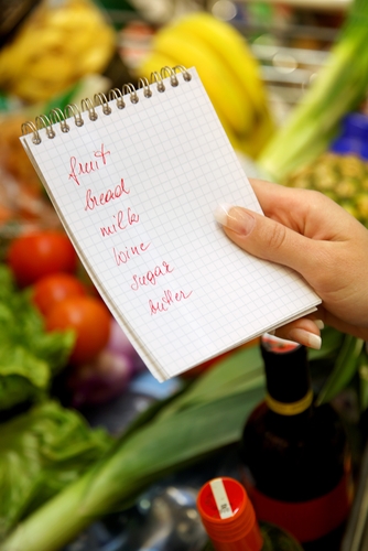 Never shop without a list - you'll stick to your recipes and your budget.